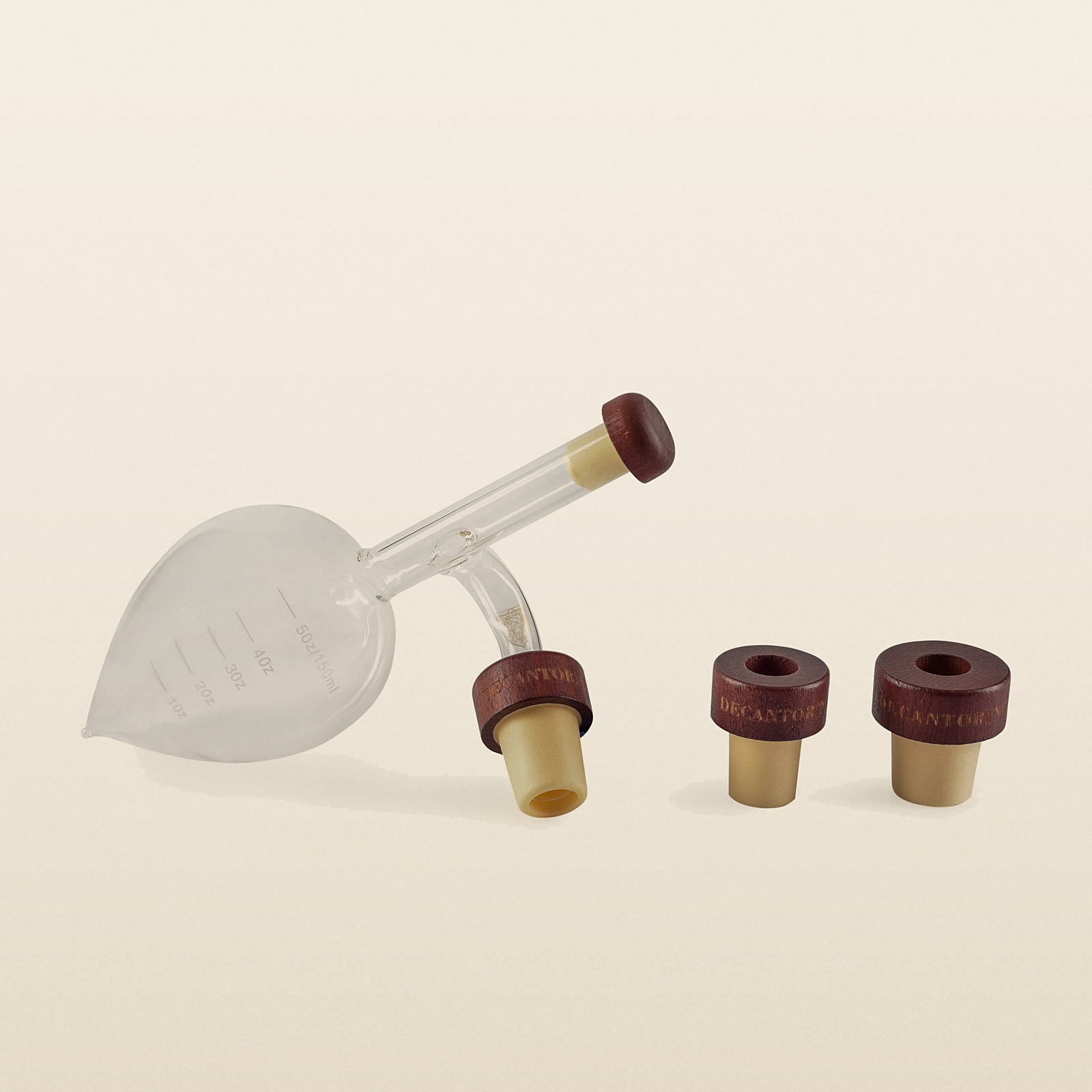 Decantorino Pro Deluxe con sus 3 boquillas de madera